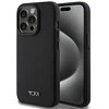 Tumi TUHMP15LRBAK Apple iPhone 15 Pro 6.1″ juodos spalvos kietas dėklas with Leather Ballistic Pattern and MagSafe
