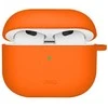 UNIQ dėklas Nexo AirPods 4 + Ear Hooks Silicone volt oranžinis