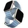 UNIQ apyrankė Revix Premium Apple WatchSeries 1/2/3/4/5/6/7/8/9/SE/SE2 38/40/41mm Edition Reversible Magnetic Leather mėlynos ir baltos spalvos