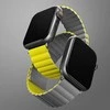 Išmaniojo laikrodžio Apple Watch 4/5/6/7/SE magnetinis/dvipusis dirželis, Geltonos/Pilkos spalvos, 44/45mm