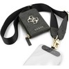 Dėklas Guess Crossbody Strap PU 4G Metal Logo + Purse juodos spalvos