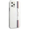 Dėklas „Us Polo Assn US Polo“ USHCP12MPCUSSWH „Apple iPhone 12/12 Pro 6,1“ baltos spalvos „Tricolor Collection“