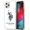 Dėklas „Us Polo Assn“ „US Polo“ USHCP12MTPUHRWH iPhone 12/12 Pro 6.1" baltas blizgus didelis logotipas