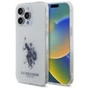 Us Polo Assn US Polo USHCP15XTPUHRBH Apple iPhone 15 Pro Max 6,7" dėklas telefonui baltos spalvos Shiny Big Logo
