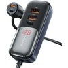 USAMS automobilinis įkroviklis C40 3xUSB+2xUSB-C 165WPD+QC Fast Charge juodas/juodas CC213CC01 (US-CC213)