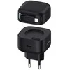 USAMS įkroviklis 1xUSB-C su ištraukiamu laidu „Lightning“ (tik antgalis) PD+QC 35W Gan greitas įkrovimas juodos spalvos