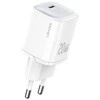 USAMS Laidinis įkroviklis CC248 20W GaN USB-C Fast Charging HC Series baltos spalvos CC248TC02