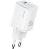 USAMS Laidinis įkroviklis CC251 30W GaN USB-C Fast Charging HC Series baltos spalvos CC251TC02