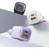 USAMS Laidinis įkroviklis CC254 30W GaN USB-C/USB-A Fast Charging HC Series violetinės spalvos CC254TC03