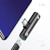 USAMS Adapteris AU07 2w1 USB-C mėlyna/mėlynas USB-C + 3,5mm SJ277TC02 (US-SJ277)