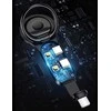 USAMS ADAPTER AU08 2W1 2X LIGTNING LED + RING HOLDER Juodas