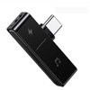Usams USB adapteris USAMS adapteris AU12 2in1 USB-C + 3,5 mm juoda / juoda SJ386TC01 (US-SJ386)