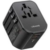 USAMS Adapteris network 2xUSB+1xUSB-C T59 20W4in1 US/AU/EU/UK juodas/juodas CC179TC01 (US-CC179) Univers