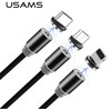 USB Usams USB-A – USB-C laidas 1 m juodas (63741-uniw)