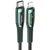 USAMS Braided USB-C į Lightning Smart Power-off 20W PD Kabelis 1.2m dark žalias SJ