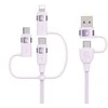 USAMS Kabelis U85 2xUSB-C/USB/Micro-USB/Lightning 6in1 2m 100W PD Fast Charge violetinė SJ646USB