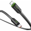 USAMS Kabelis USB-C/Lightning 1m SJ735 30W juodos spalvos YU Series SJ735USB01 (US-SJ735)