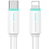 USAMS Kabelis USB-C/Lightning 1m SJ735 30W baltos spalvos YU Series SJ735USB02 (US-SJ735)