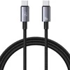 USAMS Kabelis USB-C į USB-C 60W 1.2m greito įkrovimo plienas/tamsus SJ661USB01 (US-SJ661)