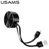 USAMS Kabelis zwijany U-Bin Lightning 1m.2A juoda/juodas IPUSBZH01 (US-SJ150)