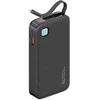 USAMS Powerbank su kabeliu Retractable Lightning 10000 mAh PD 20W Fast Charge XY Series juodos spalvos 10KCD22501 (US-CD225)