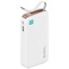 USAMS Powerbank su kabeliu USB-C Ištraukiamas 10000 mAh PD 20W greitas įkrovimas XY serija baltos spalvos 10KCD22402 (US-CD224)