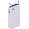 USAMS Powerbank su kabeliu USB-C Retractable 10000 mAh PD 20W Fast Charge XY Series violetinės spalvos 10KCD22403 (US-CD224)
