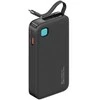 USAMS Powerbank su kabeliu USB-C Retractable 10000 mAh PD 20W Fast Charge XY Series juodos spalvos 10KCD22401(US-CD224)
