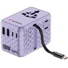 Verbatim kelioninis įkroviklis EU/UK/US GaN 2xUSB-C/2xUSB-A/1xUSB-C PD 100W violetinės spalvos 30193