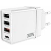 Verbatim laidinis įkroviklis 30W 3xUSB-A/ USB-C PD 3.0 CHR-30EU2 baltos spalvos 49701