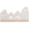 4Living Porcelanowa podstawka pod świeczki miasteczko, 30 x 8 x 16 cm