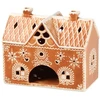4Living Lampion ceramiczny domek su piernika, 8,5 x 15,5 x 13,5 cm