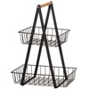 4Living Rack Grid 2 sluoksnių su bambuko rankena