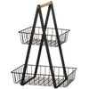 4Living Rack Grid 2 sluoksnių su bambuko rankena