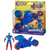 Hasbro AVENGERS Kapitono Amerikos skydus šaudantis motociklas, 10 cm