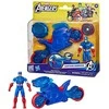 Hasbro AVENGERS Kapitono Amerikos skydus šaudantis motociklas, 10 cm