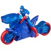 Hasbro AVENGERS Kapitono Amerikos skydus šaudantis motociklas, 10 cm