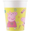 Peppa Pig PROCOS Popieriaus puodeliai Peppa kiaulių 200 ml vieno dydžio