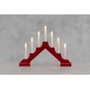 Finnlumor Žvakidė "Candlelabra" 7 rankų "Birgitta" raudona