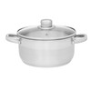Maku Kitchen Life Basic nerūdijančio plieno puodas su stikliniu dangčiu 6,5 L 24 cm