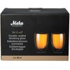 Dvigubo stiklo stiklinės 2vnt, 350ml gintaro spalva MAKU