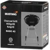 Anglinis grilis Mustang Basic 43, juodos spalvos, 47.5 x 44.5 x 74 cm