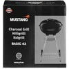 Anglinis grilis Mustang Basic 43, juodos spalvos, 47.5 x 44.5 x 74 cm