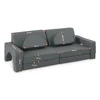 10 dalių modulinė sofa vaikams Eko oda, Pilka