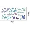 Interjero motyvacinis lipdukas Live Laugh Love