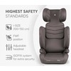 Automobilinė kėdutė KikkaBoo i-Stand i-size 100-150cm Light Pilkas