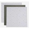 Jollein medvilnės merliukai 70x70 Stargaze Leaf Žalias 3vnt