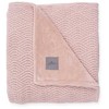 Jollein megztas pledas lovytei/lopšiukui 75x100 River pale pink/coral fleece
