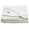 Jollein megztas pledas River knit 100x150 cm Kreminis Baltas