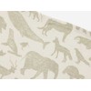 Jollein muslino audinio vystyklų rinkinys 70x70 Animals Olive Žalias 3vnt